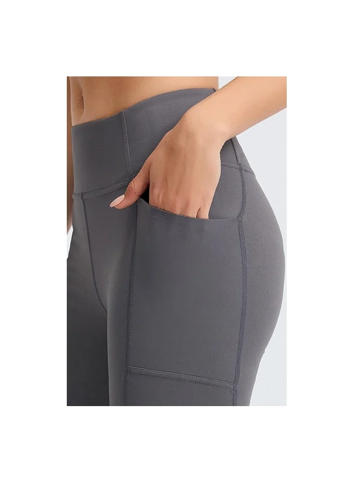 SVL شورت نسائي بجيوب - رمادي - SVL