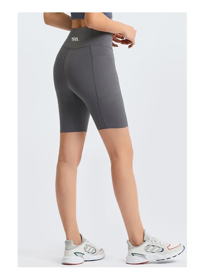 SVL Light Grey Women's Shorts with Pockets - Gray - SVL for Women | Best Price UAE