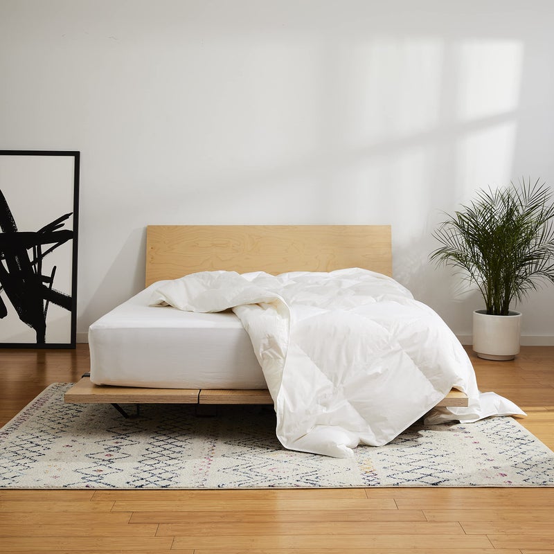 لحاف بروكلينين الفاخر الخفيف الوزن من ريش البط الكندي الطبيعي 100% إدخال لحاف 650 قوة تعبئة غلاف قطن 100% لحاف بحجم كامل/ملكة للنائمين الدافئين