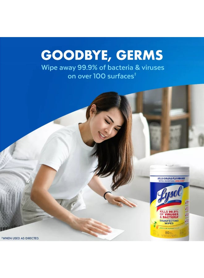 ليزول مناديل مبللة معقمة معطرة بالليمون وزهر الليمون أبيض 27 x 17.3 x 34.14 سم 7405103 - Image 2