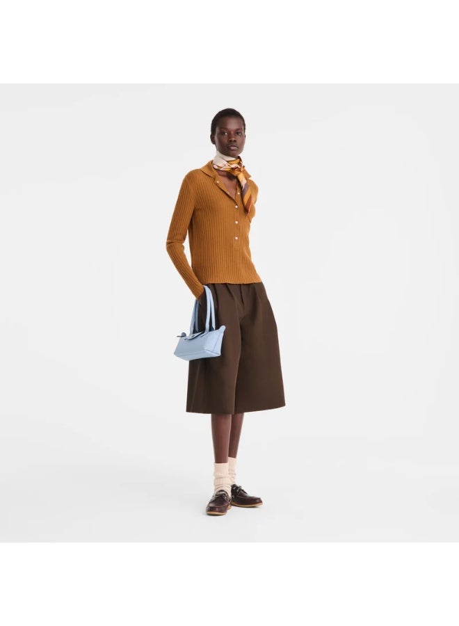 Le Pliage Light Blue Slim Baguette Underarm Shoulder Tote Bag - Image 5