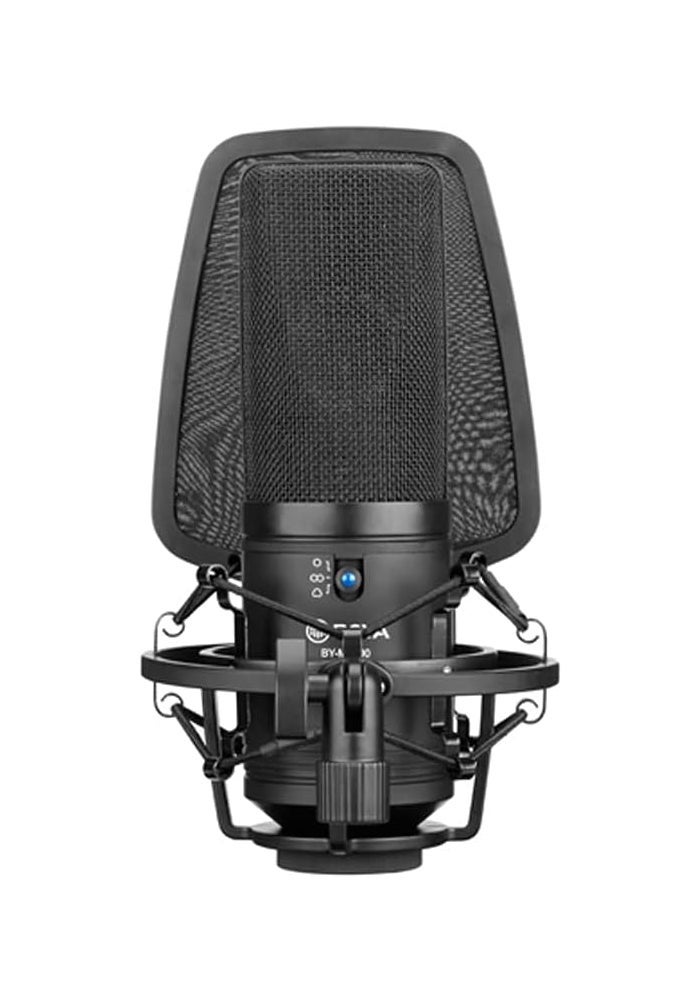 Boya BY-M1000 Large Diaphragm Condenser Microphone with Pop Filter and Shock Mount - Image 3