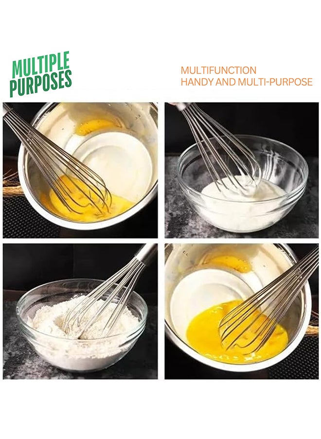 Feelings خلاط يدوي من الفولاذ المقاوم للصدأ لخفق البيض والخبز (18 بوصة) - Image 5