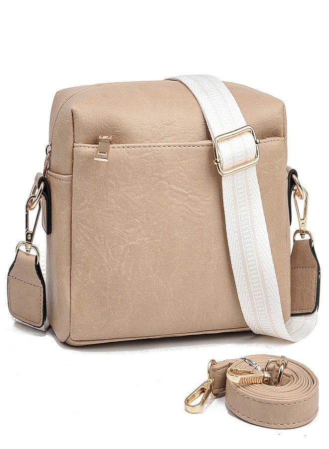COCIFER Small Crossbody Bags for Women Vegan Leather Purses Women's Shoulder Handbags Wallet Satchel Cross Body Purse (N Khaki) - Image 1