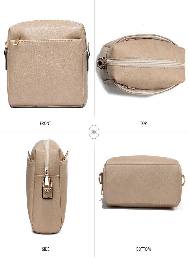 COCIFER Small Crossbody Bags for Women Vegan Leather Purses Women's Shoulder Handbags Wallet Satchel Cross Body Purse (N Khaki) - Image 4