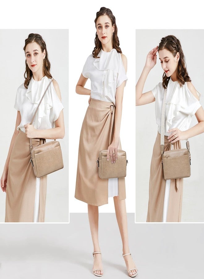 COCIFER Small Crossbody Bags for Women Vegan Leather Purses Women's Shoulder Handbags Wallet Satchel Cross Body Purse (N Khaki) - Image 2
