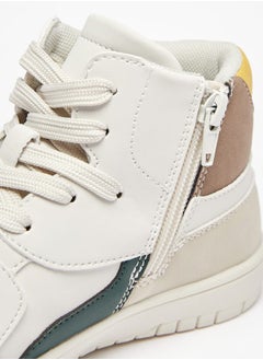 Mister Duchini Boys Panelled High Top Sneakers with Zip Closure  - Image 5