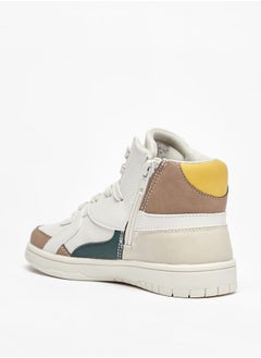 Mister Duchini Boys Panelled High Top Sneakers with Zip Closure  - Image 2