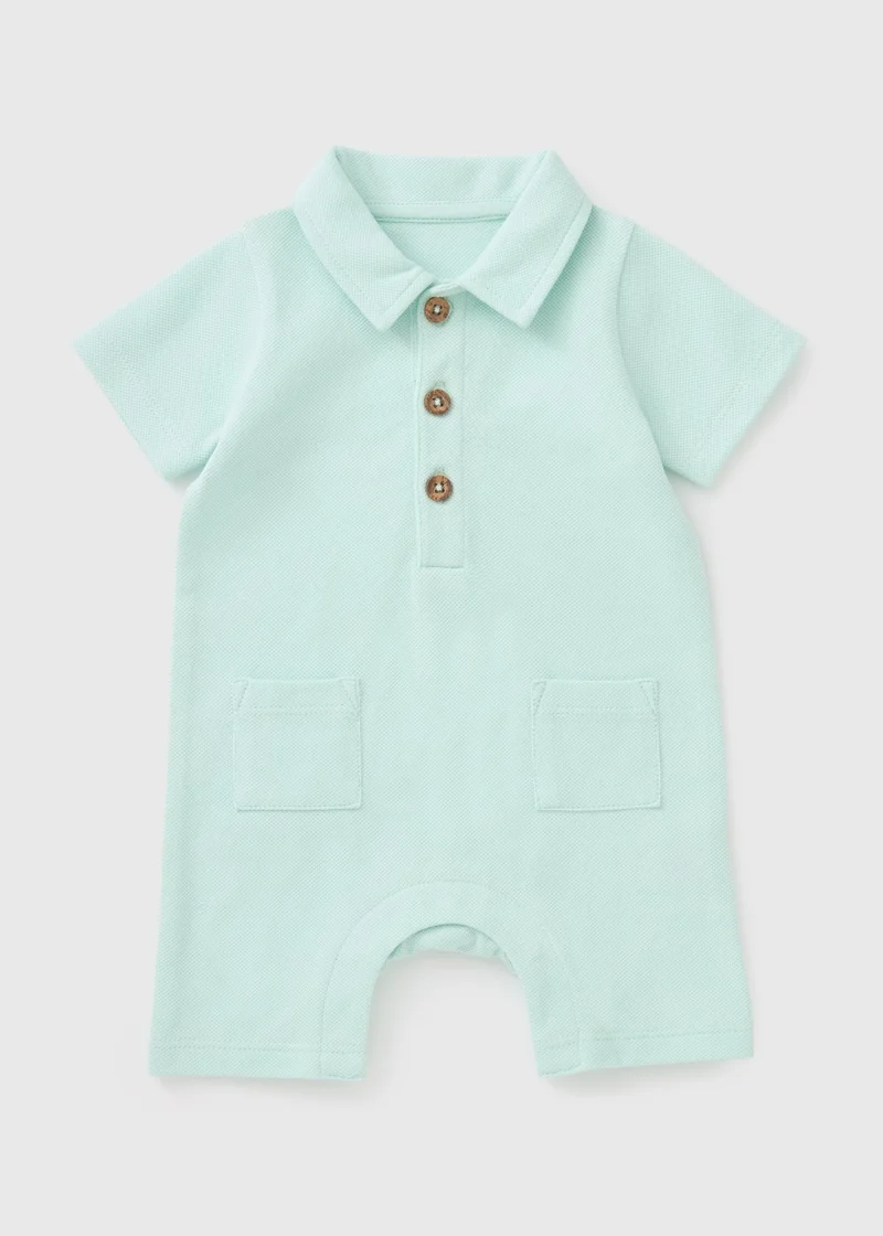 Matalan Baby Blue Polo Romper