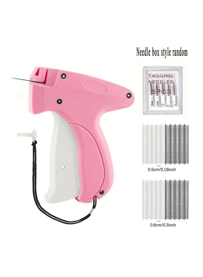 Rose Red Handheld Stitch Gun for Clothes Quick Clothing Fixer with 6 Needles Fasteners - Image 1