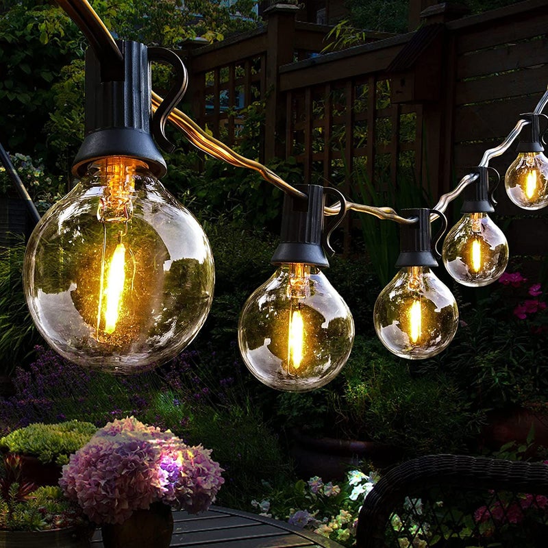 G40 Light String Tungsten Filament Light Bulb Light String Outdoor Landscape Courtyard Light Garden Solar Light 25Led Solar - Image 2