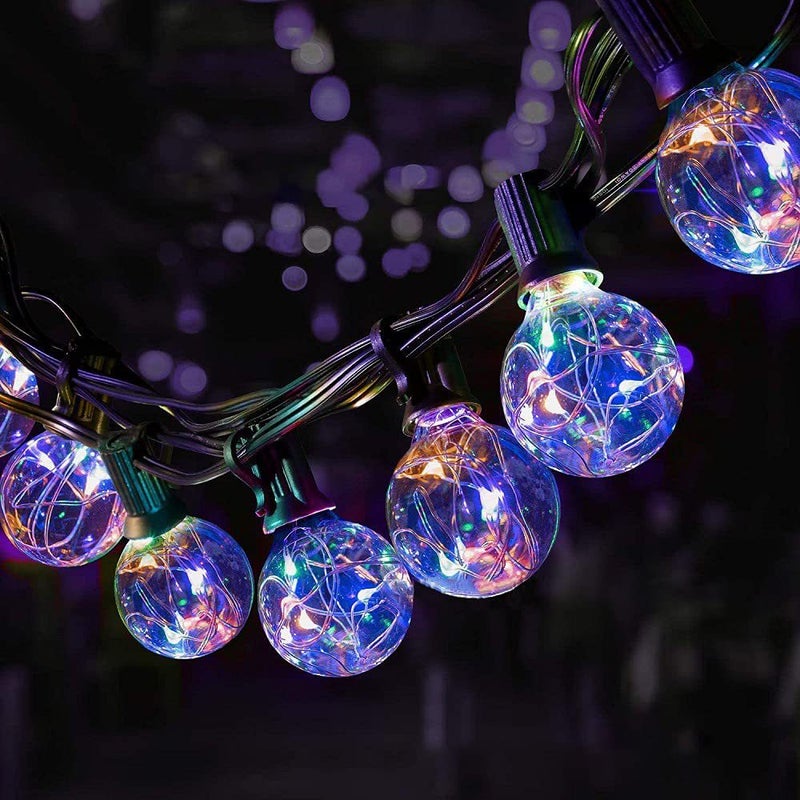 G40 Light String Tungsten Filament Light Bulb Light String Outdoor Landscape Courtyard Light Garden Solar Light 25Led Solar - Image 5