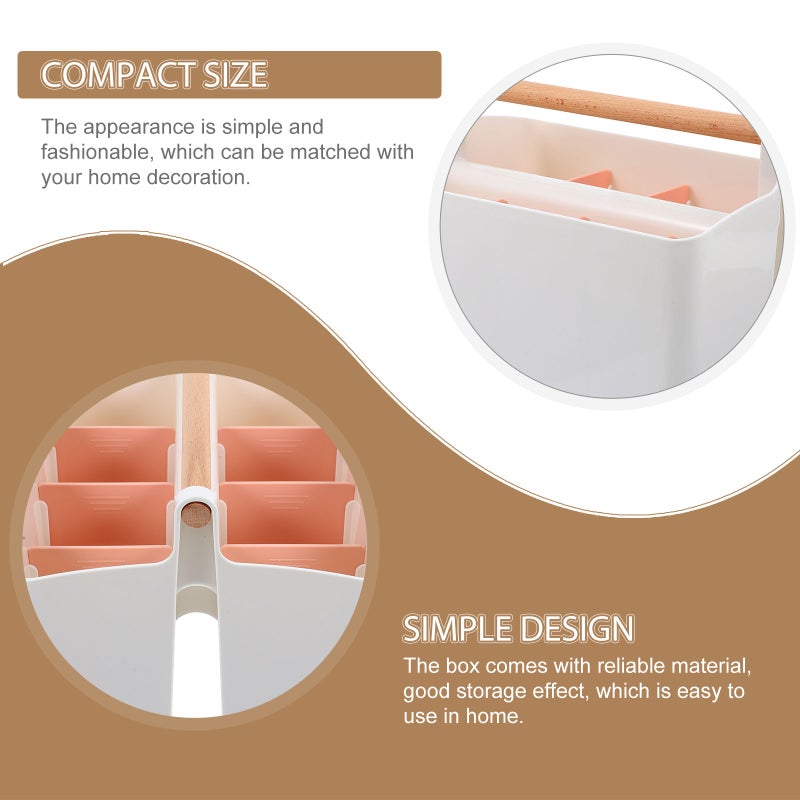 Handheld Storage Box Versatile Stationery Cosmetics Storage Box Multi-grid Sundries Organizer - Image 3