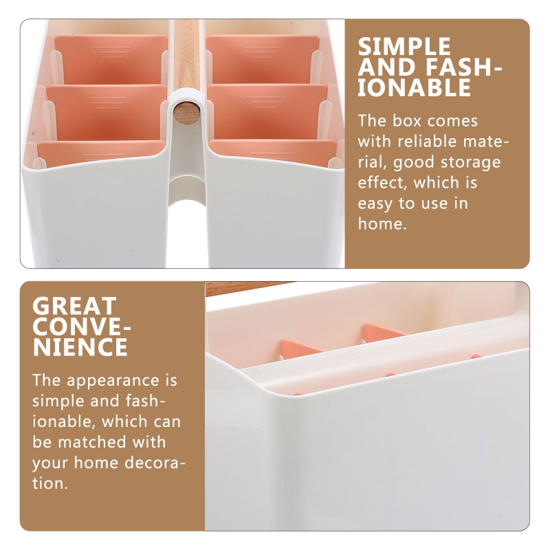 Handheld Storage Box Versatile Stationery Cosmetics Storage Box Multi-grid Sundries Organizer - Image 2