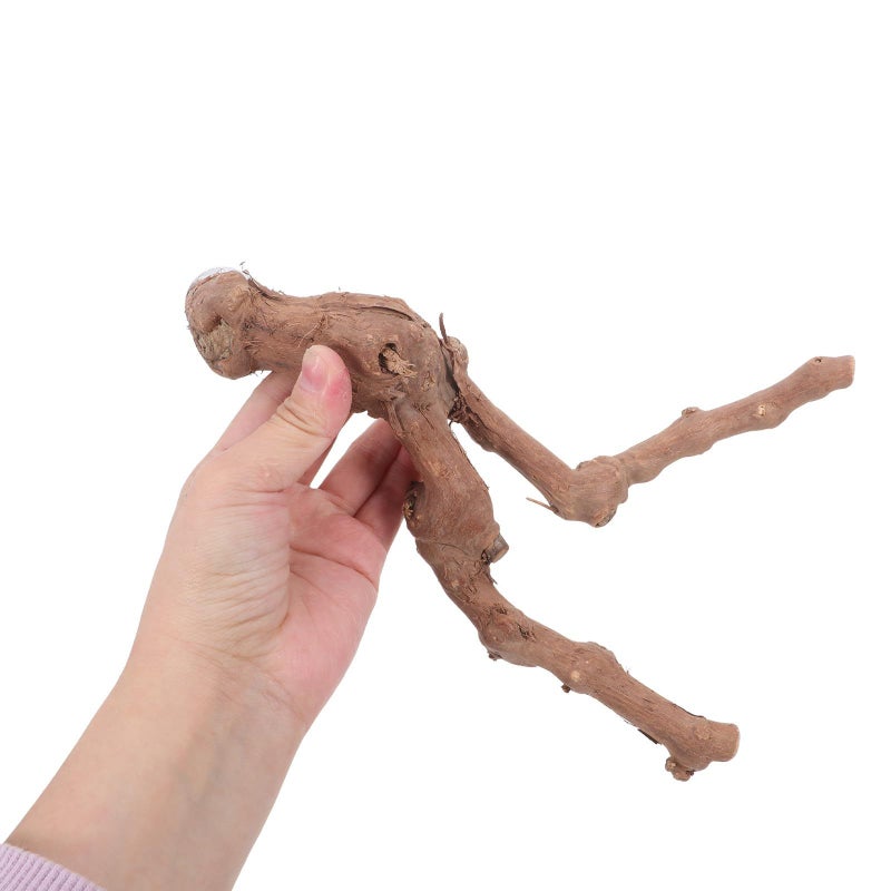 Natural Wood Bird Perch Stand Set with Multiple Claw Grinding Forks Assorted Colors - Image 5