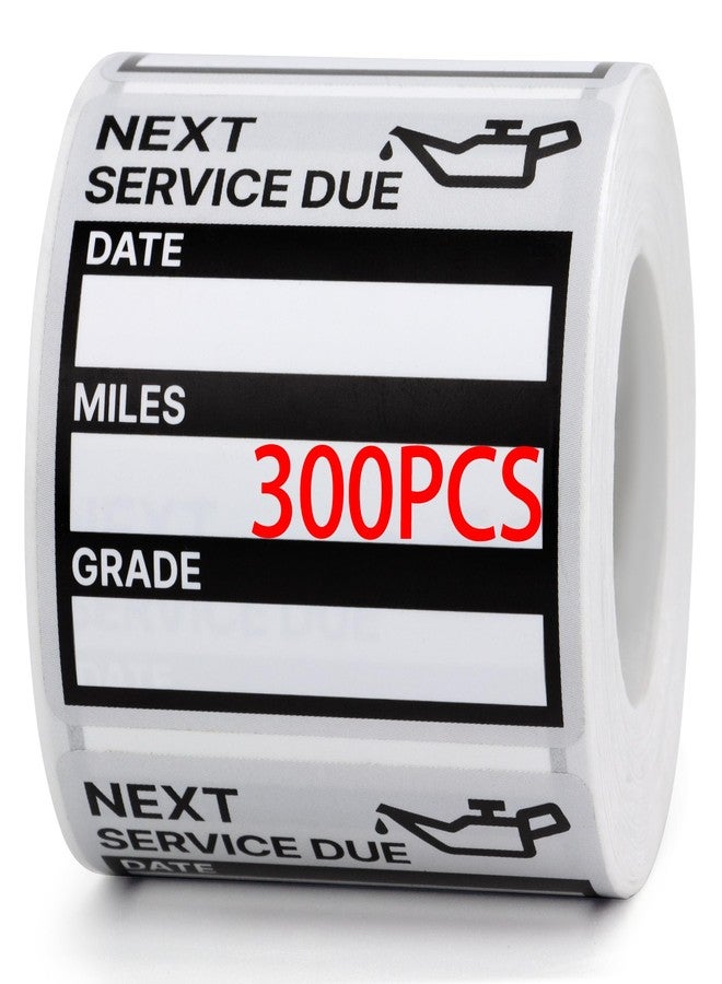 GUEER for Oil Change Stickers Vinyl 300 Pcs 2”x 2” Service Black Stickers, Next Service Due Reminder Sticker Labels, Easy to Write on, Easy to Peel with No Residue - Image 1