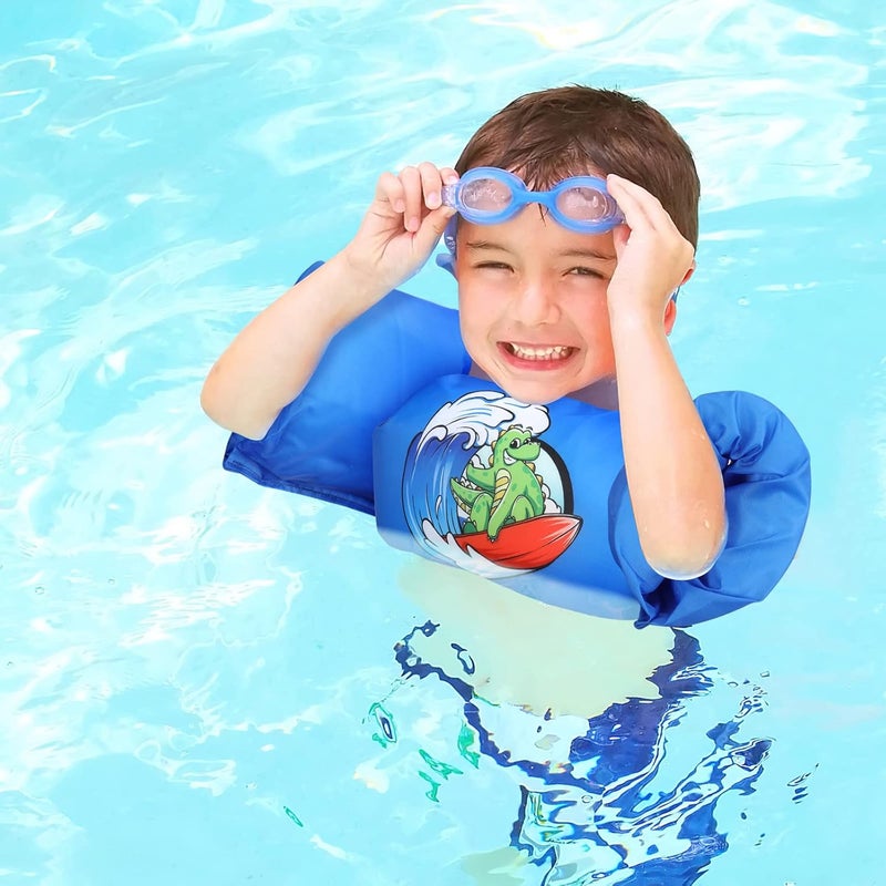 Biange سترة سباحة للأطفال، عوامات سباحة لحمام السباحة للأطفال 20-30-50+ رطل، قفزات سباحة للماء/الشاطئ، الأولاد/البنات يتعلمون السباحة - Image 4