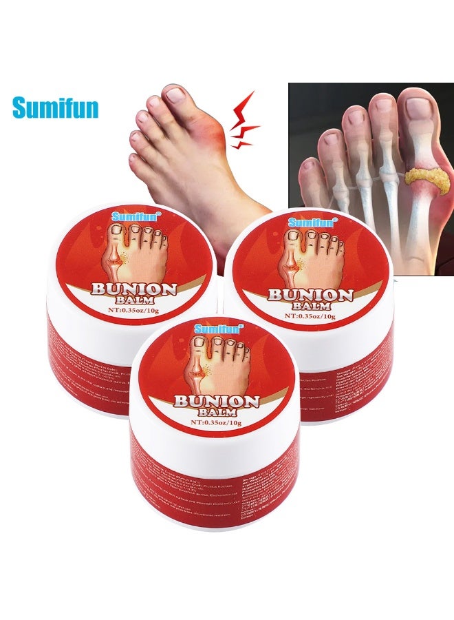 Sumifun 3-Pcs Bunion Balm Cream for Relieve Sore Joints,Muscles and Edema,Redness and Inflammation - Image 4