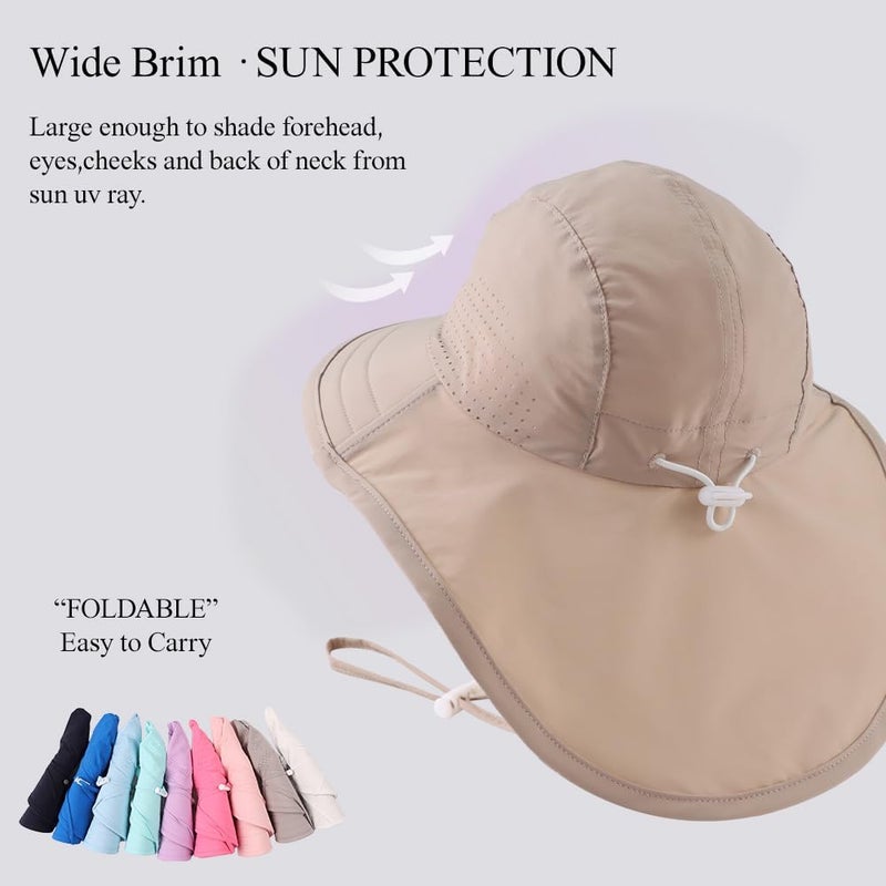 Yuoahcn Baby Dinosaur Sun Hat Toddler Boys Beach Hats Breather Quick Dry Kids Bucket Cap UV Protection Swim Hat for Girl 0-4Y - Image 4