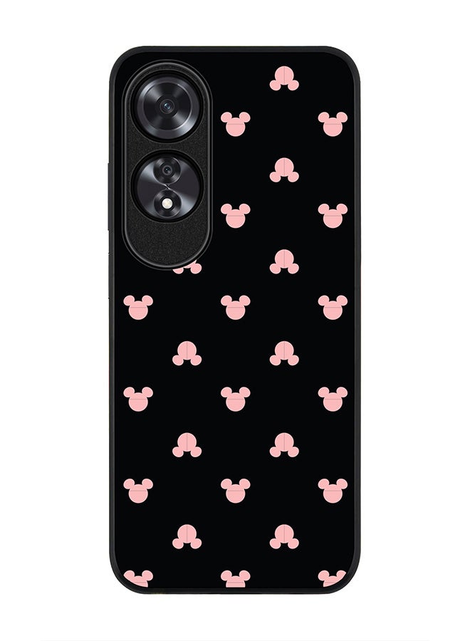 Stylizedd حافظة حواف سوداء متينة لهاتف أوبو A60، حافظة مرنة رقيقة من المطاط مع حواف مضادة للسقوط - طباعة ميكي - Image 1