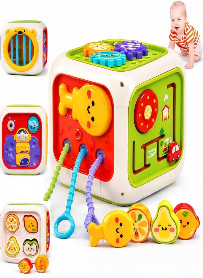 Brand Conquer Montessori Toys 7 in 1 Baby Sensory Toys for Kids Educational Learning Shape Sorter Activity Stacking Baby Interactive Toy Fine Motor Skill (6 in 1 Enlightenment Cube) - Image 1