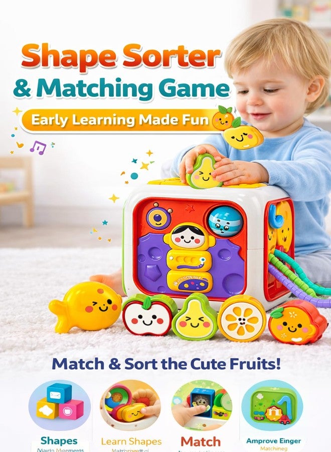 Brand Conquer Montessori Toys 7 in 1 Baby Sensory Toys for Kids Educational Learning Shape Sorter Activity Stacking Baby Interactive Toy Fine Motor Skill (6 in 1 Enlightenment Cube) - Image 4