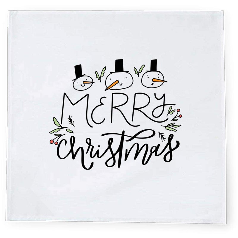 Khakee 6 Pcs Christmas Theme Tafta Silk Table Napkins 10x 10 for Xmas Decoration Christmas OrnamentsChristmas Gift npxmas52P - Image 2