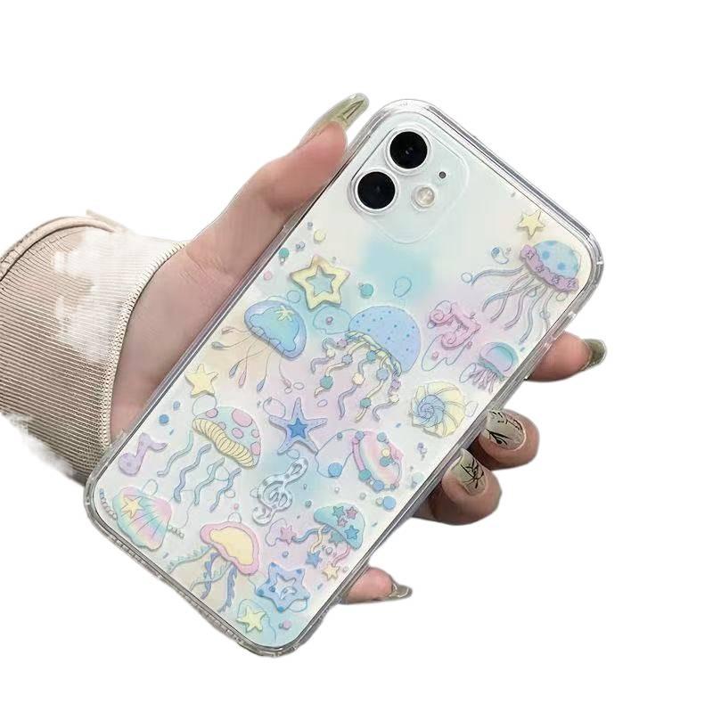 غطاء واقي بTPU لـ iPhone 15 / 15 Plus / 15 Pro / 15 Pro Max مع نقشة نجوم ومقاوم للصدمات مع مقاوم للصدمات مع حماية من السقوط مع مقاوم للخدش باللون شفاف من مادة TPU أثناء التنقل - Image 1