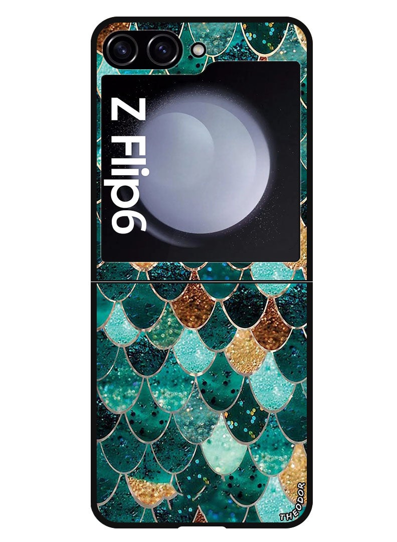 Theodor Protective Case Anti Scratch Shock Proof Bumper Cover For Samsung Galaxy Z Flip 6 Fish Gills Pattern - Image 1