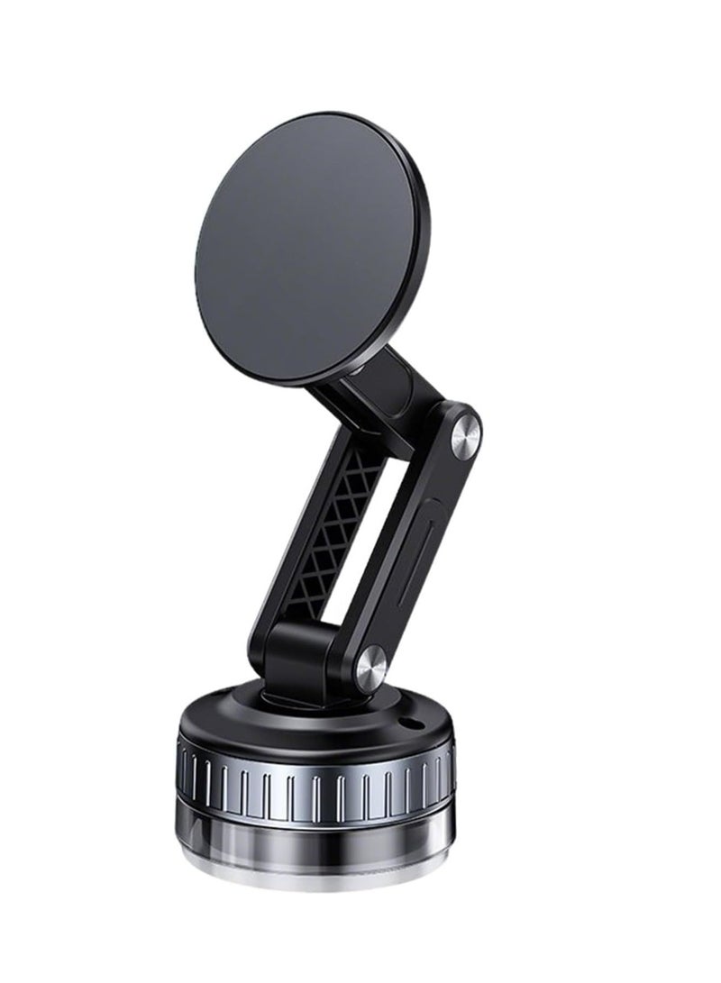 BlueFire Magnetic Car Phone Holder with Vacuum Suction Cup, 360° Rotatable Foldable Car Mount for Dashboard/Mirror/Shower/Smooth Surfaces, Strong Magnetic Phone Stand Compatible with MagSafe iPhone 16/15/14/13/12/11 Pro Max/Pro/Plus, Samsung Galaxy S22/S21/S20/S10/Note/A Series & All Smartphones, Signal-Friendly, Case-Compatible, Durable Suction Grip, Twist-Lock Secure Design, Mini Portable Phone Holder for Navigation & Hands-Free Driving - Image 1