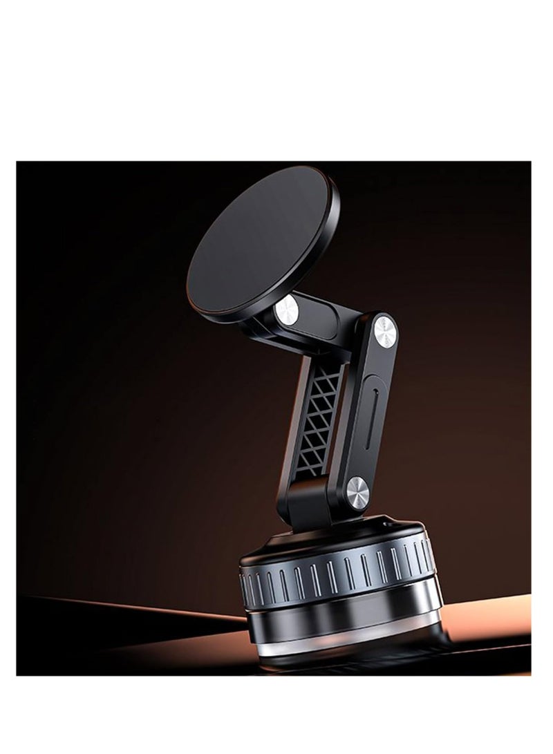 BlueFire Magnetic Car Phone Holder with Vacuum Suction Cup, 360° Rotatable Foldable Car Mount for Dashboard/Mirror/Shower/Smooth Surfaces, Strong Magnetic Phone Stand Compatible with MagSafe iPhone 16/15/14/13/12/11 Pro Max/Pro/Plus, Samsung Galaxy S22/S21/S20/S10/Note/A Series & All Smartphones, Signal-Friendly, Case-Compatible, Durable Suction Grip, Twist-Lock Secure Design, Mini Portable Phone Holder for Navigation & Hands-Free Driving - Image 3