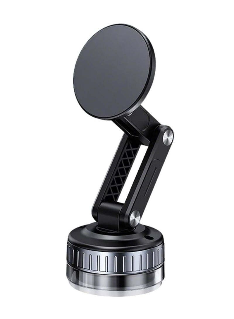 BlueFire Magnetic Car Phone Holder with Vacuum Suction Cup, 360° Rotatable Foldable Car Mount for Dashboard/Mirror/Shower/Smooth Surfaces, Strong Magnetic Phone Stand Compatible with MagSafe iPhone 16/15/14/13/12/11 Pro Max/Pro/Plus, Samsung Galaxy S22/S21/S20/S10/Note/A Series & All Smartphones, Signal-Friendly, Case-Compatible, Durable Suction Grip, Twist-Lock Secure Design, Mini Portable Phone Holder for Navigation & Hands-Free Driving - Image 5