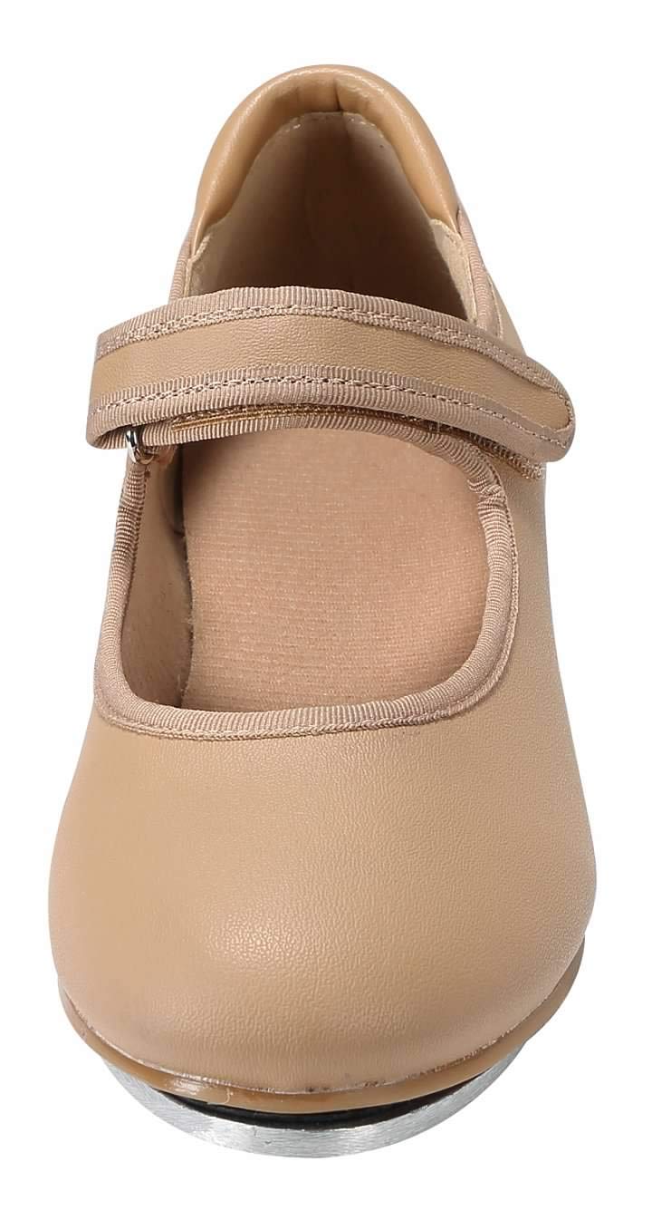 Linodes Patent Easy Strap Tap Shoe for Girls and Boys (Toddler/Little Kid/Big Kid)-Brown-1.5M-Little Kid - Image 2