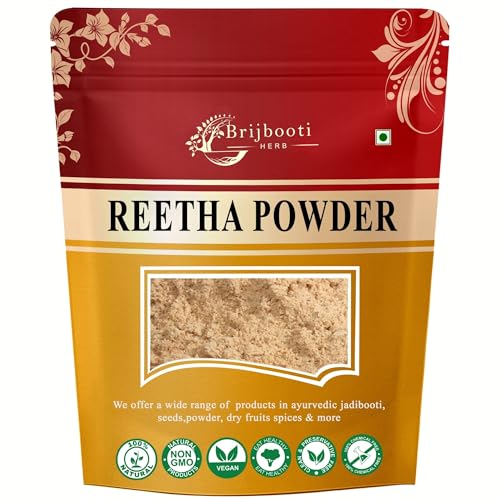 Brijbooti Organic Reetha Powder for Hair Growth -(200 Gr) | Silky & Smooth Hairs | Hair Cleansing & Conditioning | Hair Care Reetha Powder - Image 1