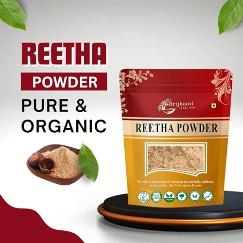 Brijbooti Organic Reetha Powder for Hair Growth -(200 Gr) | Silky & Smooth Hairs | Hair Cleansing & Conditioning | Hair Care Reetha Powder - Image 4