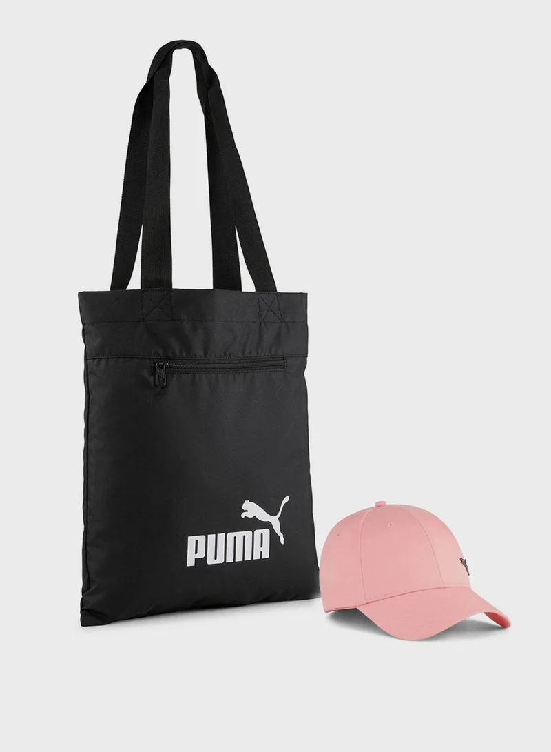 PUMA phase packable tote with cap