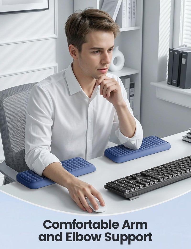 Vaydeer 2Pcs Elbow Pad for Desk, L-Shaped Arm Rest Desk Edge Cushion, Ergonomic Memory Foam Elbow Rest, Wrist Rest Support Keyboard Mouse Padding for Palm Hand Office Computer Home Gaming Accessories - Image 3