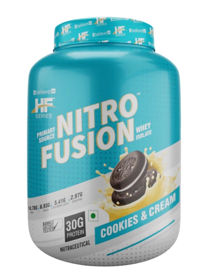 HEALTHFARM HEALTHFARM NITRO FUSION ISOLATE WHEY COOKIES & CREAM FLAVOUR 2kg