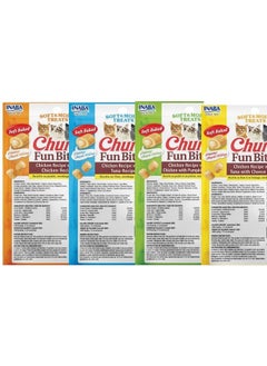 INABA Churu Fun Bites for Cats, Soft & Chewy Baked Chicken Wrapped Filled Cat Treats with Taurine, 0.42 Ounces Each Tetra, 12 Tetras, 4 Flavor Variety Pack - pzsku/ZBEF76EC1AA745012FDDDZ/45/_/1737031796/05735138-6217-4754-8ffe-690c12c3cf2d