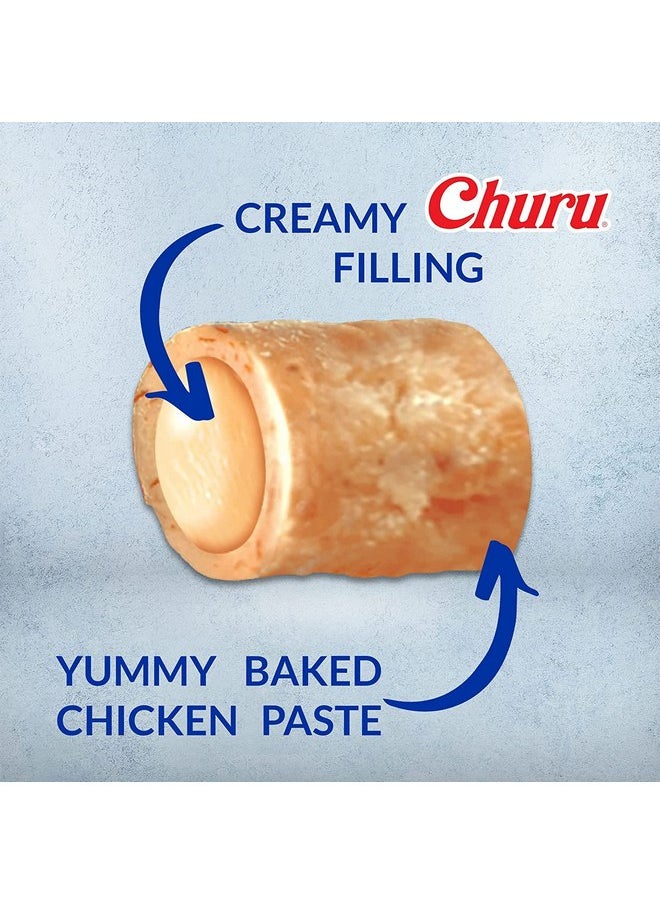 إينابا مكافآت القطط من INABA Churu Fun Bites، مكافآت القطط الناعمة والمضغوطة والمحشوة بالدجاج المخبوز مع التورين، 0.42 أونصة لكل منها، 12 سمكة تترا، عبوة متنوعة بأربع نكهات  - Image 4