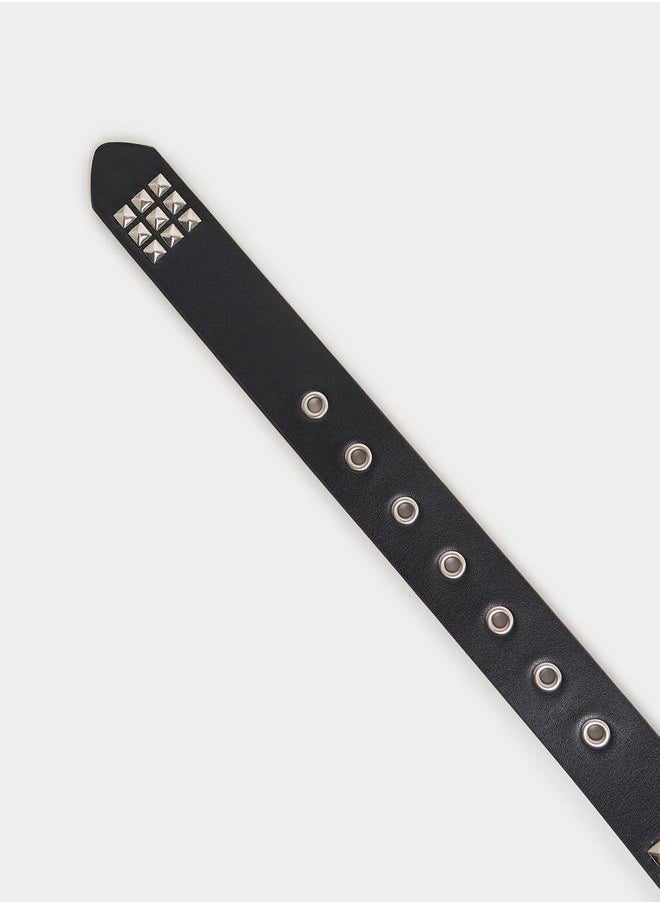 Styli Studded Belt with Pin Buckle Closure  - Image 5