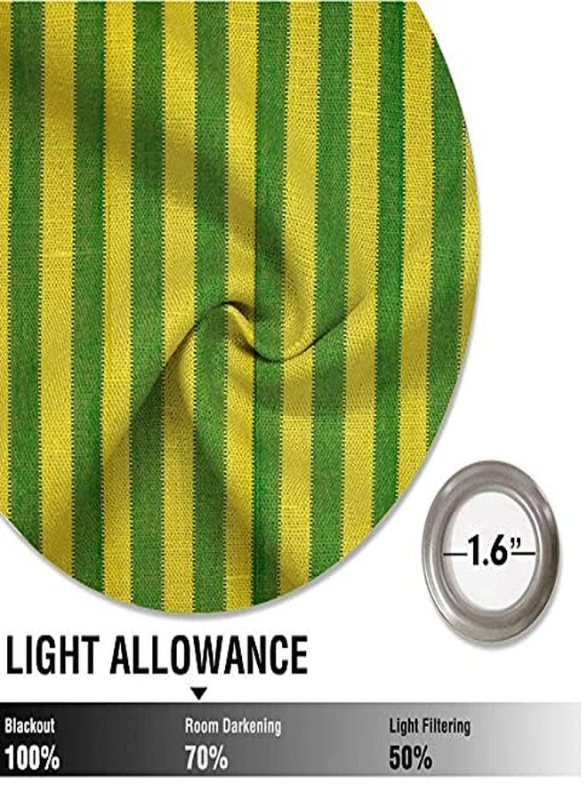 تيدي ستارة باب قطنية مخططة أنيقة، قياسية، أخضر، أصفر، عبوة من قطعة واحدة، لتعتيم الغرفة - Image 4