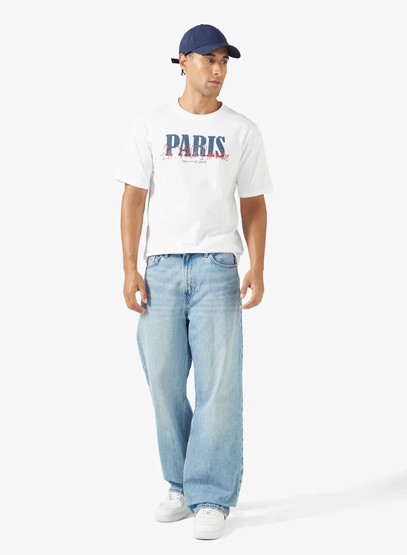 Seventy Five Graphic Print Regular Fit T-Shirt