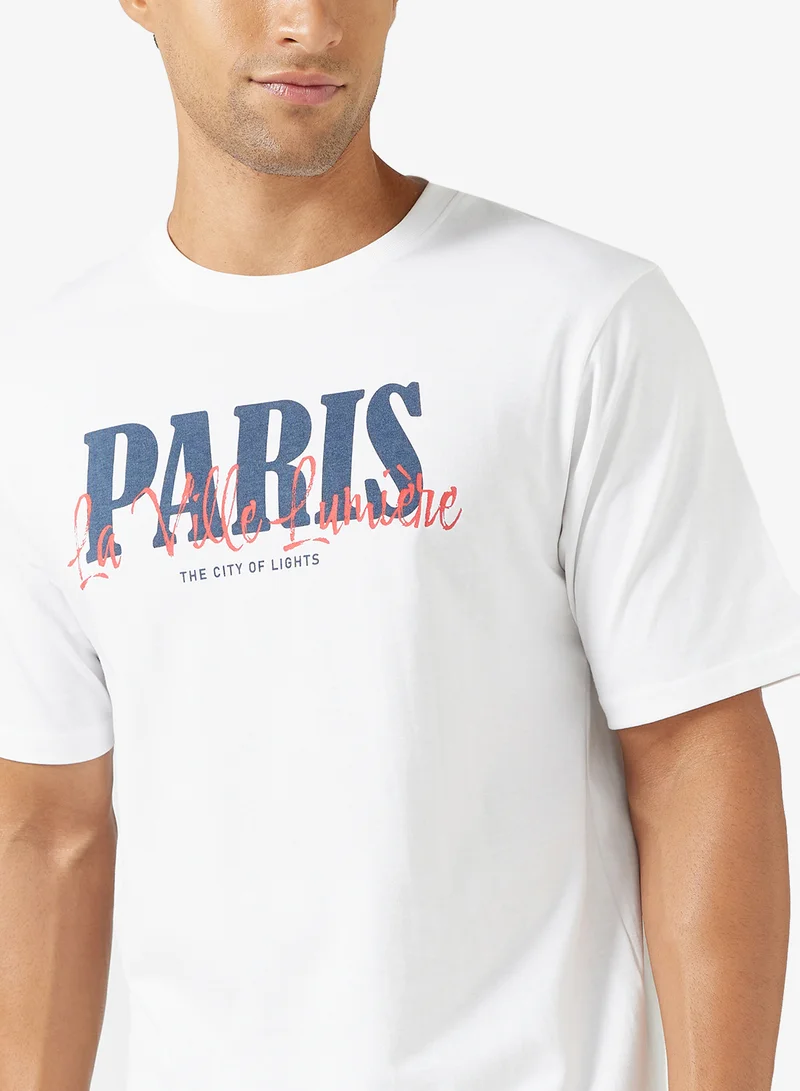 Seventy Five Graphic Print Regular Fit T-Shirt