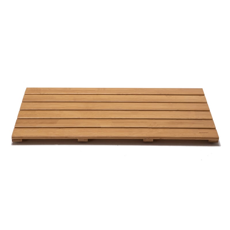 GOBAM Bamboo Bath Mat Large 26 x 158 x 13 inches  NonSlip  Floor Mat for Bathroom Spa Sauna Kitchen Indoor  Outdoor Spaces Shower Mat for Bathroom Decor  Natural