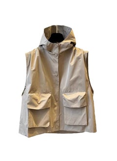 Unisex Casual Hooded Vest Spring Autumn Trendy Khaki - pzsku/ZBEF7964246BD7826DC53Z/45/_/1732185754/de8a76bd-3732-4d90-9c4c-bcb864c19318