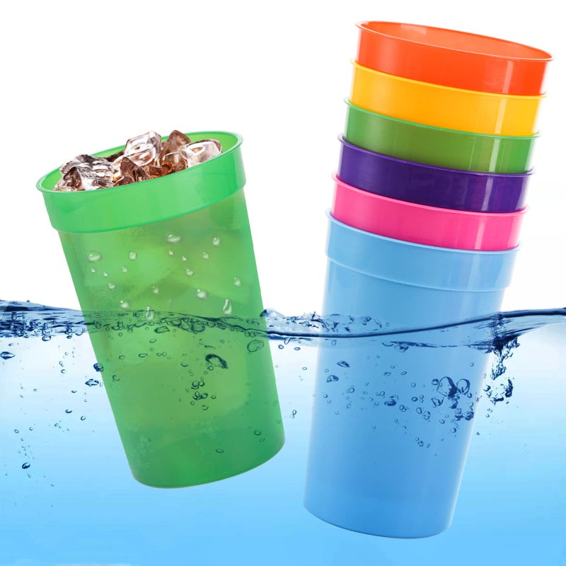 Fasmov 30 Pack 16 oz. Plastic Cups Plastic Tumblers Blank Reusable Drink Tumblers for Parties  Events  Marketing  Weddings  Colorful - Image 3