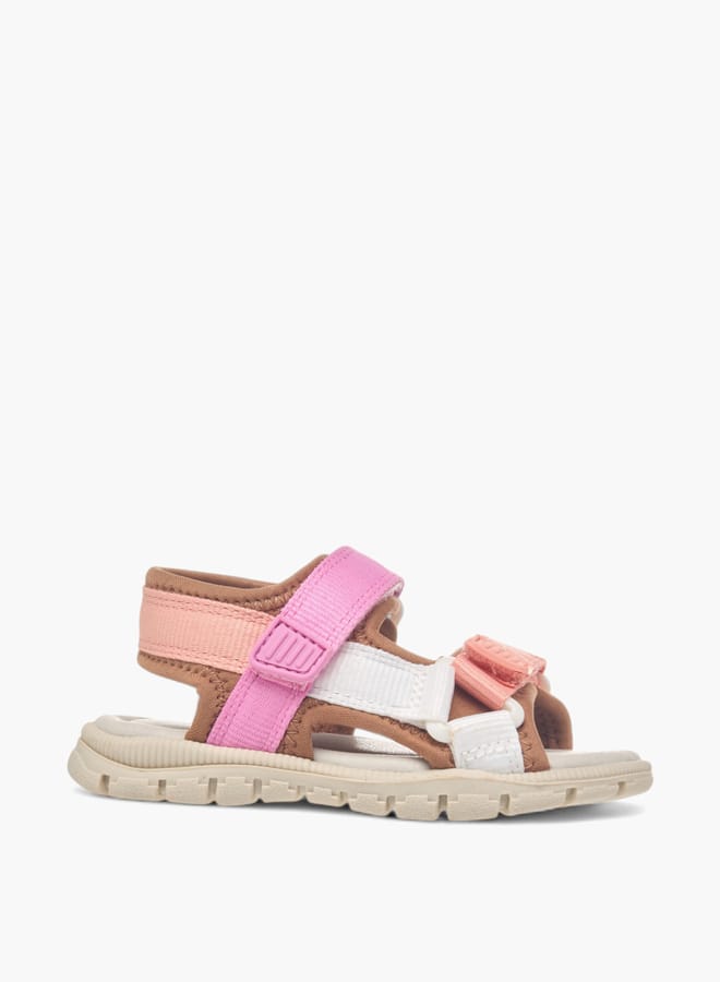 Girls Colourblock Floaters With Hook And Loop Closure