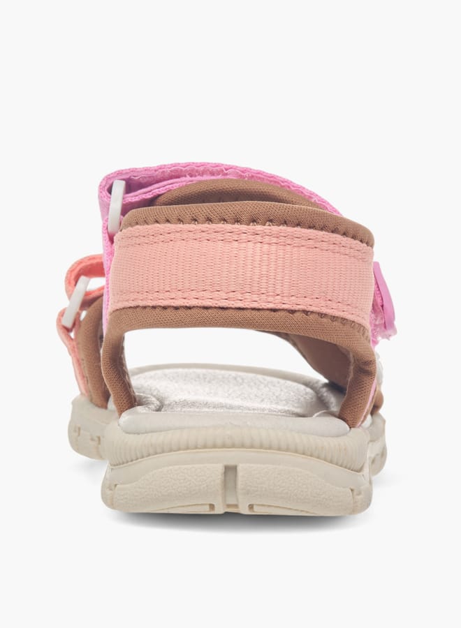 Girls Colourblock Floaters With Hook And Loop Closure