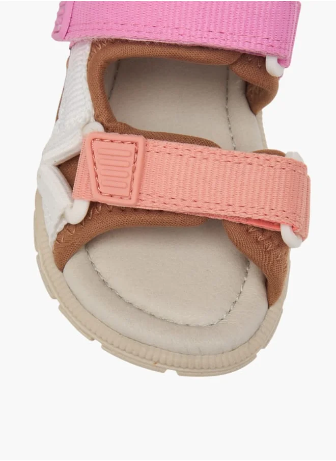 Barefeet Girls Colourblock Floaters With Hook And Loop Closure